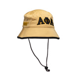 Alpha Phi Alpha 1906 Greek Floppy bucket fisherman hat khaki with black trim