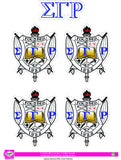 SGRho Crest Sticker Sheet