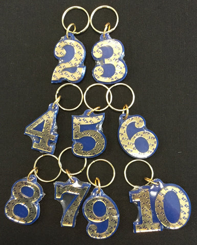 SGRho Double Number Keychain