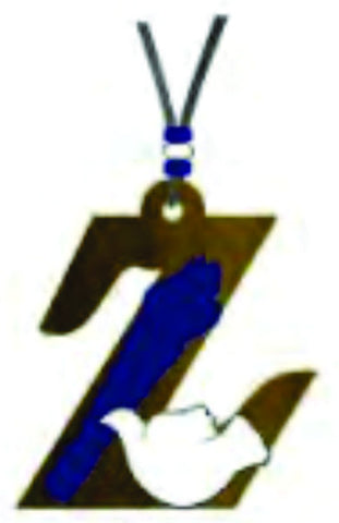 Zeta Wood Symbol Medallion Tiki