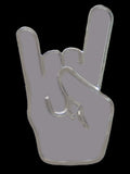 Sigma Silver Hand Sign Lapel Pin