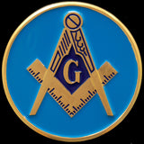 Masonic Round Auto Emblem