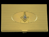 Masonic Gold Business Card Case