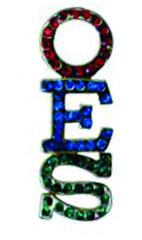 OES 3 Color Vertical Letter Bling Pin