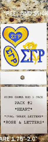 SGRho Embroidered Heart Stick-On