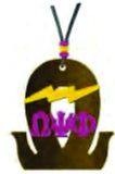 Omega Wood Symbol Medallion Tiki