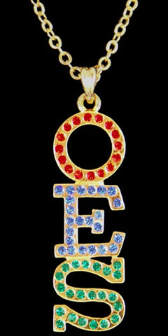 OES Gold Crystal Necklace