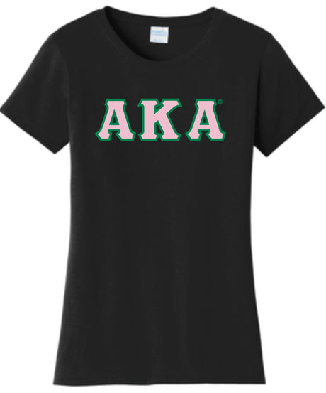Alpha Kappa Alpha, 1908, Ladies, Short Sleeve, Embroidery, Applique, Sorority, Apparel, Greek, NPHC, AKA