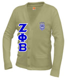 Zeta Crest Cardigan Sweater