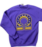 Omega 3D Symbol Chenille Crewneck