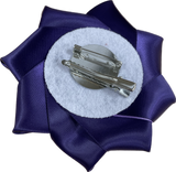 Delta Purple Bow Pin