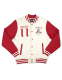Kappa Greek Jacket Kappa Alpha Psi KAPsi KAP fleece snap up jacket Crimson and Cream lightweight embroidered