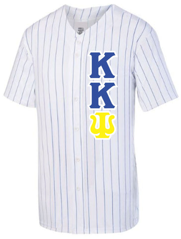 KKPsi Pinstripe Baseball Jersey – 3 Sisters Embroidery