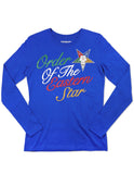 OES Glitter Print Long Sleeve Tee