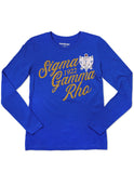 SGRho Glitter Print Long Sleeve Tee