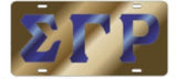 SGRho Gold Color Inlaid Mirror Auto Tag