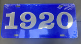 Zeta Blue Inlaid Founders Mirror Auto Tag