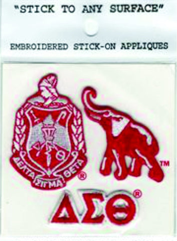 Delta Embroidered Letters Stick-On