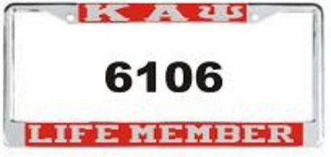 Kappa Life Member Auto Frame Red/Silver