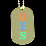 OES Gold Double Sided Dog Tag