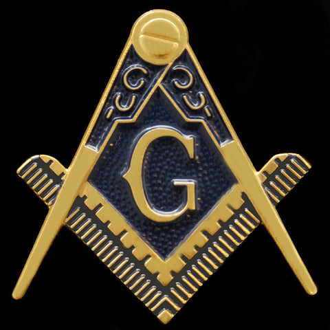 Masonic Square and Compass Gold Auto Emblem