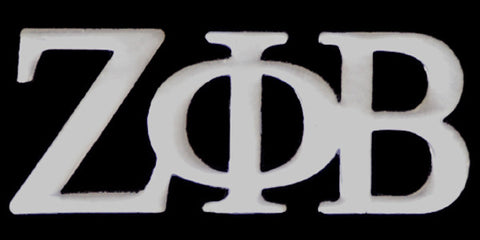 Zeta Silver Greek Letter Lapel Pins