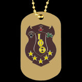 Iota Gold Double Sided Dog Tag