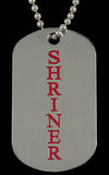 Shriner Double Sided Dog Tag